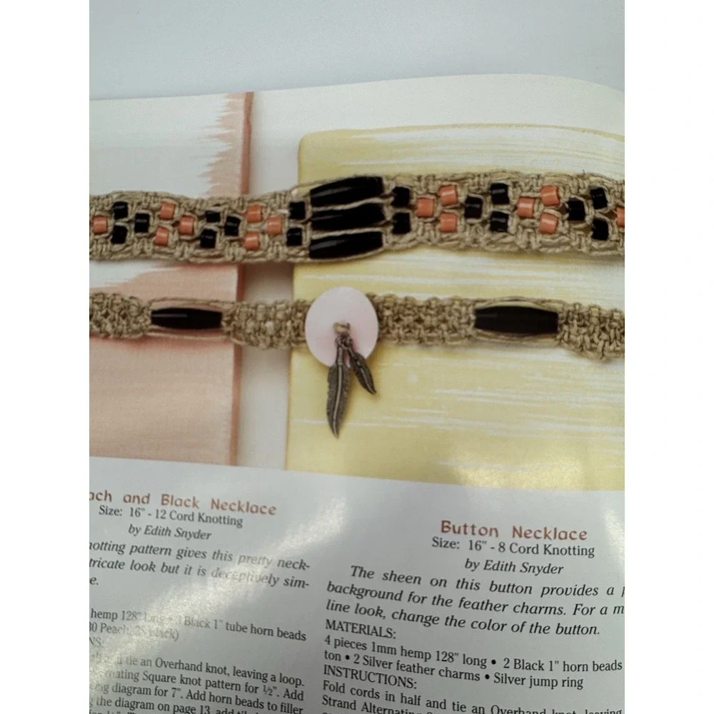 Hemp‎ Jewelry Making Book Macrame Beading Patterns DIY Craft Guide